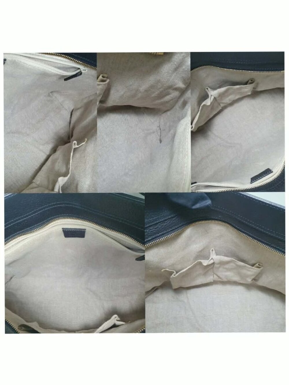 Authentic Gucci Black Leather Tote Bag Bamboo Tassel Crossbody Satchel Gold Hard - Picture 10 of 12